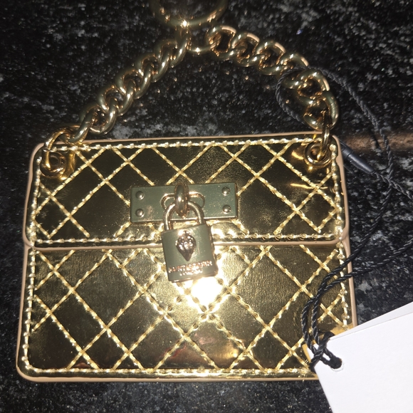 Kurt Geiger Gold Quilted Keychain - Picture 4 of 4